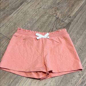 Flapdoodles Coral Women's Shorts with White Bow
